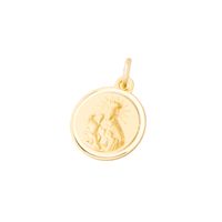 Colgante de Oro 18kt Virgen Maria 14mm