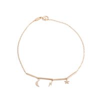 Pulsera de Oro 18kt Estrella Luna
