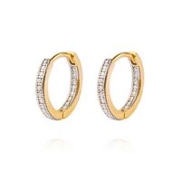 Aros de Oro 18kt Argollas con Circon de Riel AUB