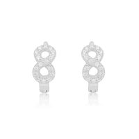 Aros de Plata Esterlina 925 Infinito Circonitas