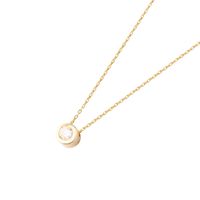 Diamante Collar de Oro Amarillo 18kt Punto de Luz 6 Pts