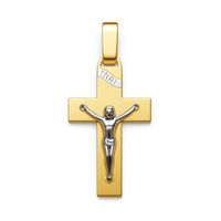 Colgante Oro Amarillo 18kt Cruz Inri Bicolor