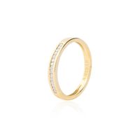 Anillo Oro Amarillo 18kt Diamantes 10 Pts Riel