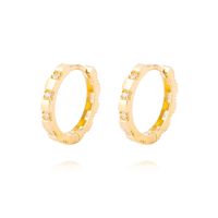 Aros de Oro 18kt Argollas Circon 12 mm 9330