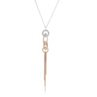 Collar de Plata Esterlina 925 Circulos Rose Revestido en Oro 18kt