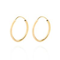 Aros de Oro 18kt Aros Argollas Ovalada