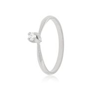 Anillo Compromiso Oro Blanco 18kt  Niza 1x10ptos Diamante