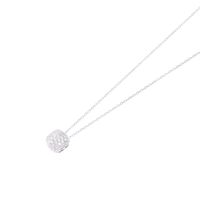 Collar Oro Blanco 18kt Tres Círculos Diamantes 72 Pts