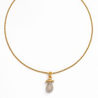 Tobillera Oro Amarillo 18kt Chupete de Diamantes