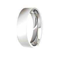 Argolla Matrimonio de Platino Modelo Tubo Sagres de 5,0mm