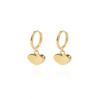 Aros Oro Amarillo 18kt Corazón Colgante