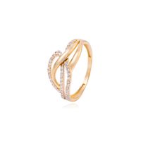Anillo de Oro 18kt Entrelazado Circonita