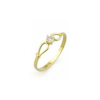 Anillo Oro 18kt Platino Circonita Lazo Infinito