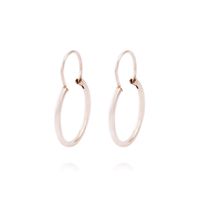 Aros Oro Miel de 18kt Argolla 14 mm