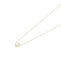 Collar Revestido en Oro 18kt Corazón Circonita