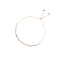 Pulsera Oro Amarillo 18kt Detalles Tricolor Ajustable