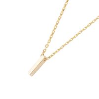 Collar de Plata Esterlina 925 Letra I Lisa Revestido en Oro 18kt