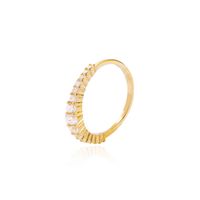 Anillo Compromiso de Oro 18Kt Media Corona Circonita