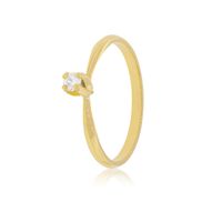 Anillo Compromiso Oro Amarillo 18kt  Niza 1x6ptos Diamante
