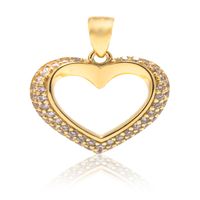 Colgante de Oro 18kt Corazon Riel Circon