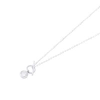 Collar de Plata Esterlina 925 Circulo Circón