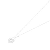 Collar de Plata Esterlina 925 Corazón Estilo Candado Circón