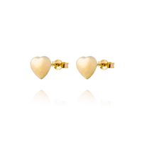 Aros Oro Amarillo 18kt Corazón Macizo
