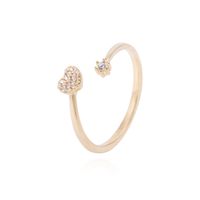 Anillo Revestido en Oro 18kt Corazón Pave y Circonita