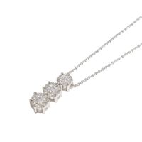 Collar de Oro Blanco 18kt Diamantes 31 Pts  Corte Brillante 30137