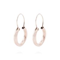 Aros Oro Miel 18kt Argolla Tubo 10mm