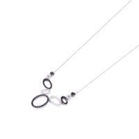 Collar Oro Blanco 18kt Óvalos Diamantes 52 Pts