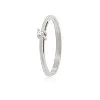 Anillo Compromiso Oro Blanco 18kt  Mónaco 1x3ptos Diamante