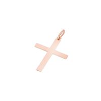 Colgante Oro Miel 18kt Cruz Plana 20x30mm