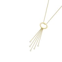 Collar Oro Amarillo 18kt Cascada Circonita