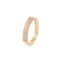 Anillo Compromiso de Oro 18Kt Triple Cintillo Circones