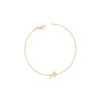 Pulsera Oro Amarillo 18kt Letra A 6 Pts