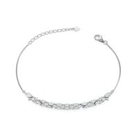 Pulsera de Plata Esterlina 925 Hoja de Luz con Circonita