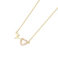 Collar de Oro Amarillo 18kt Modelo Corazón+Electro