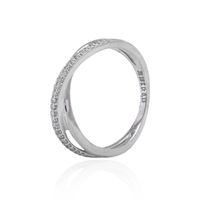 Anillo Oro Blanco 18kt Diamantes Entrelazados 13 Pts