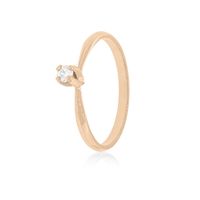 Anillo Compromiso Oro Rosado 18kt  Niza 1x12ptos Diamante