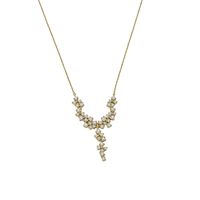 Collar Oro Amarillo 18kt Diamantes Colgantes 1 Qlts