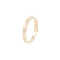 Anillo de Oro 18Kt Texturizado y Circon