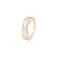 Anillo de Oro 18Kt Bicolor Entrelazado