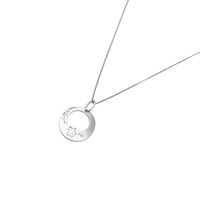 Collar Oro Blanco 18kt Flor de Luna