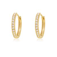 Aros de Oro 18kt Argollas Riel Corona Circones