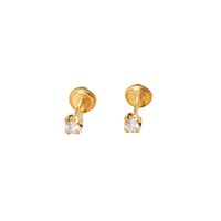 Aros de Oro 18kt Chaton Circon de 2,5mm