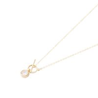 Collar Revestido en Oro 18kt Circulo Circonita