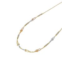 Collar Oro Amarillo 18kt Candados Tricolor