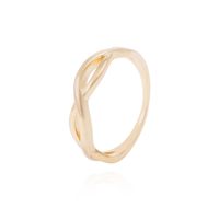 Anillo de Plata Esterlina Entrelazado Revestido en Oro 18kt