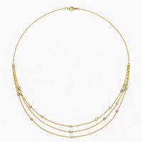 Collar Oro Amarillo 18kt Tres Cadenas